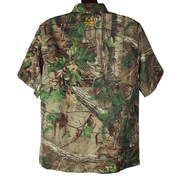 Realtree Mens Hunting Guide Shirt M XtraGreen Camo Short Sleeve Ripstop - Picture 2 of 13